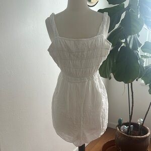 RSQ White romper shorts w pockets